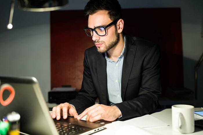 A person working with a remote team.